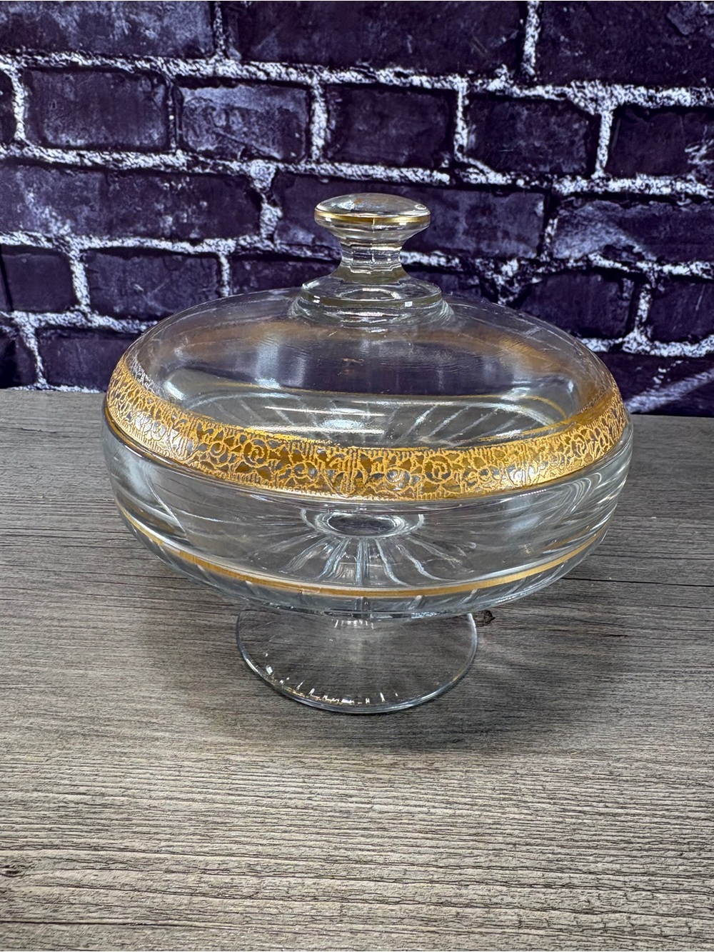 Vintage Gilded Candy Dish